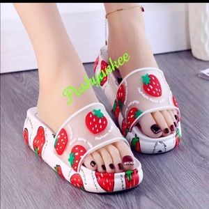 Thick Sole Silicone Jelly Slippers Slides